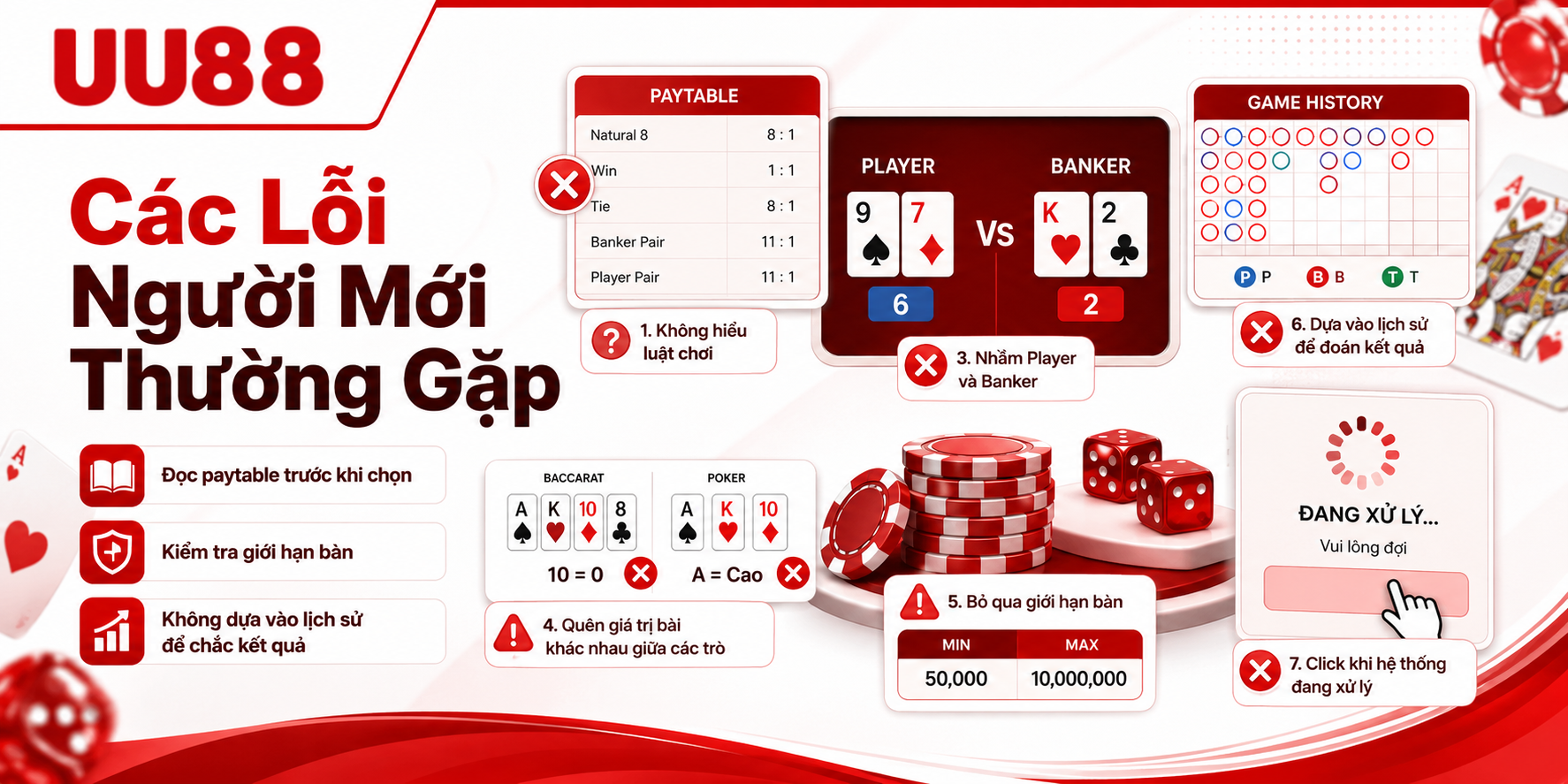 Các lỗi người mới thường gặp khi tham gia casino