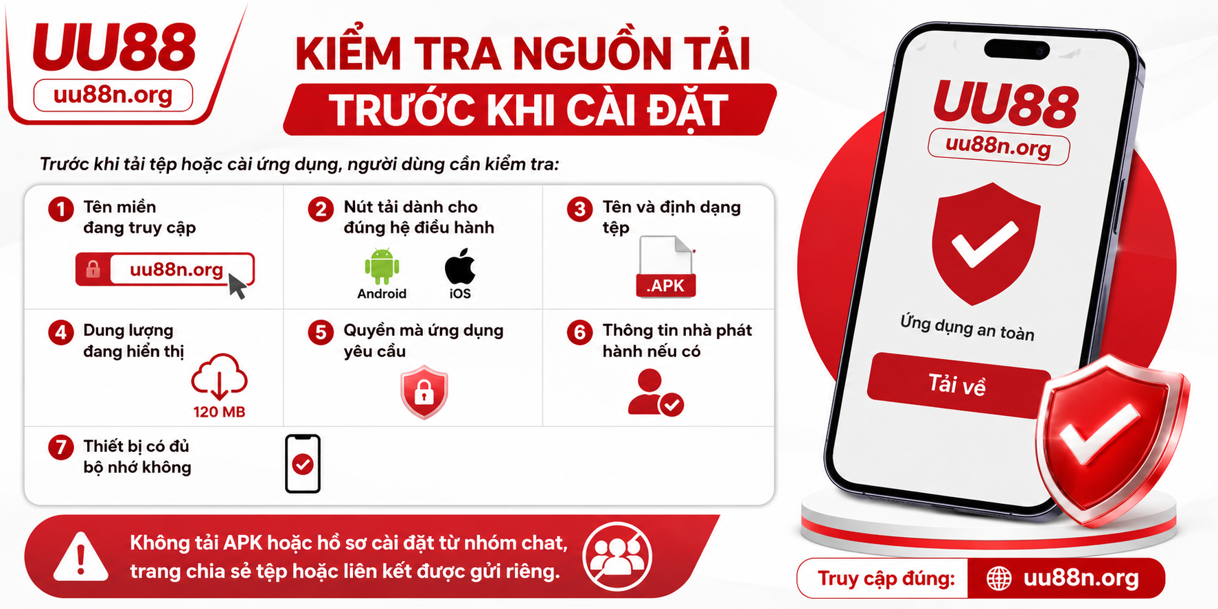 Kiểm tra nguồn tải trước khi cài đặt