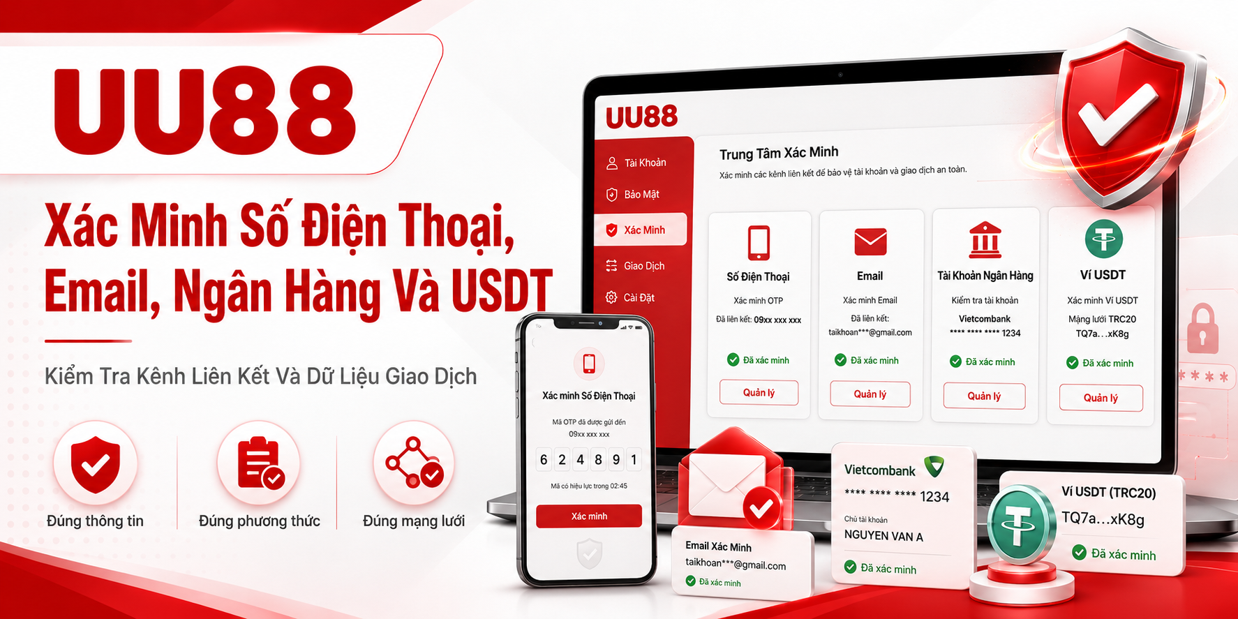 Các bước xác minh cho thành viên